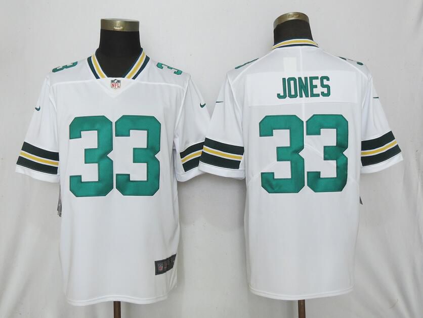 Men Nike Green Bay Packers 33 Jones White 2017 Vapor Untouchable Limited jerseys